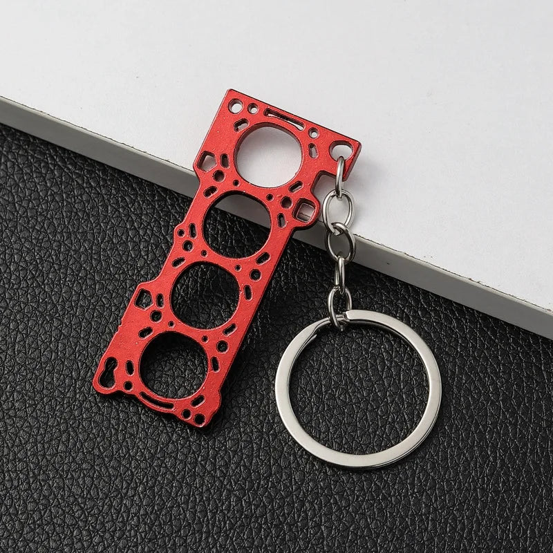 Car HeadGasket Metal Multicolored Keychain