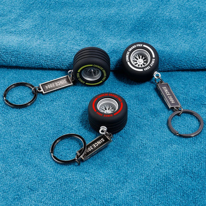 F1 Car Tyre Keychain