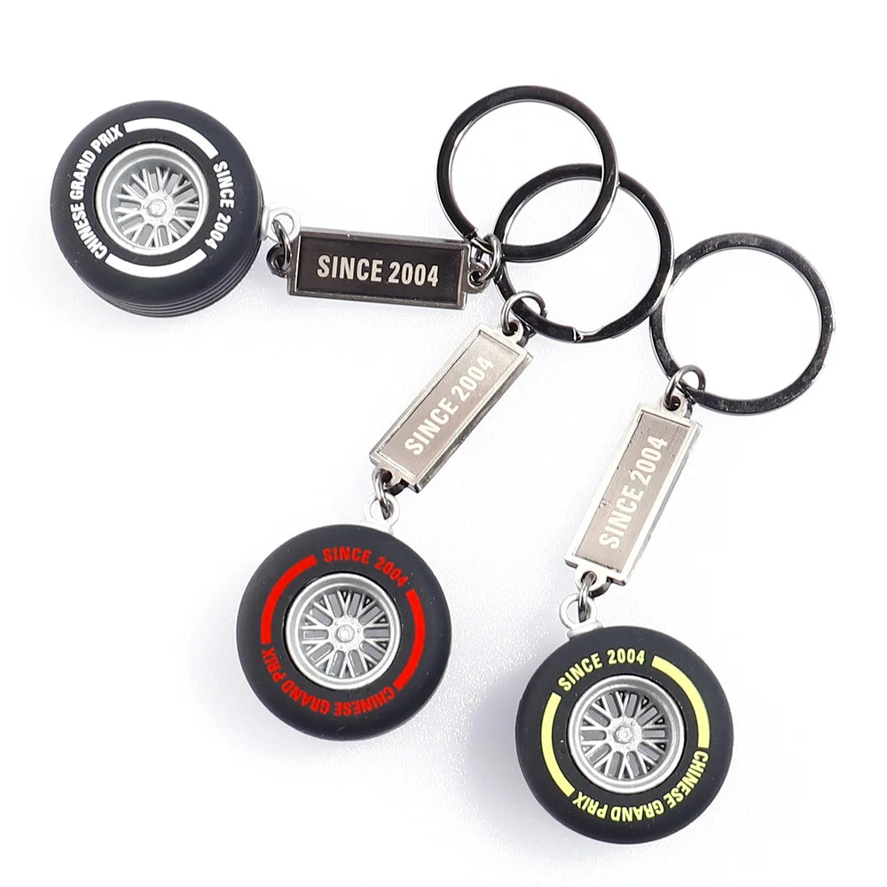 F1 Car Tyre Keychain