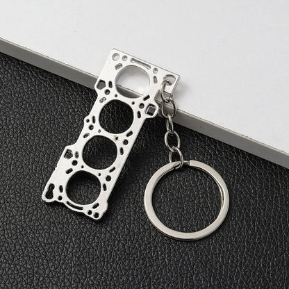 Car HeadGasket Metal Multicolored Keychain