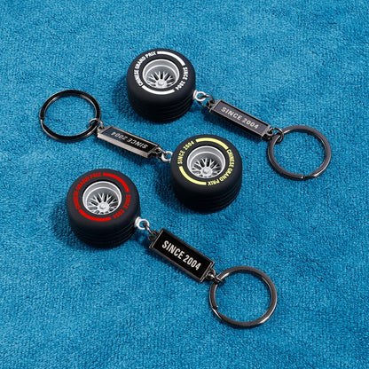 F1 Car Tyre Keychain